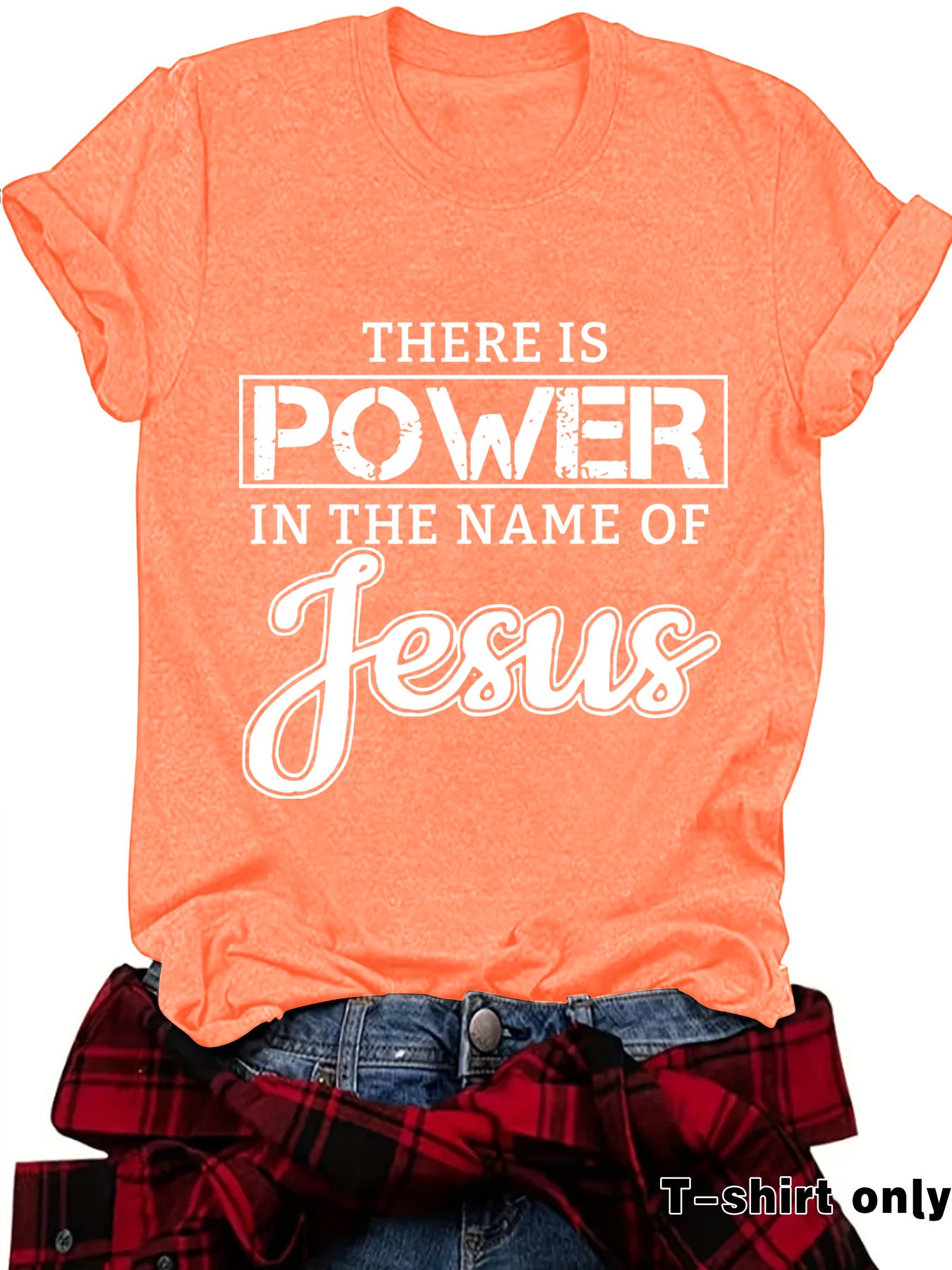 THE IS POWER Letter Short Sleeve